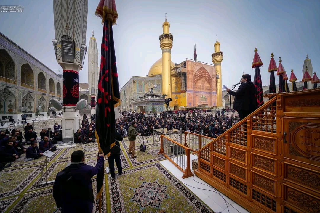 İmam Əli (ə) ziyarətgahında İmam Hadinin (ə) şəhadət məclisi keçirilib - FOTOLAR