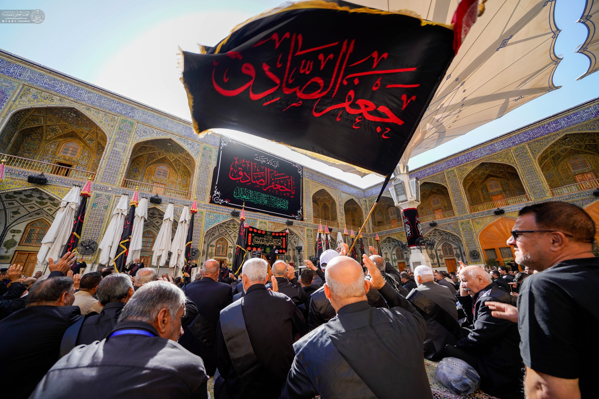 İmam Əli (ə) ziyarətgahında İmam Sadiqin (ə) şəhadət məclisi keçirilib - FOTOLAR