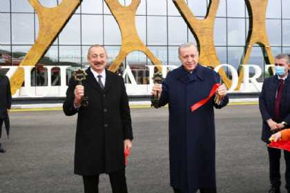 Əliyev və Ərdoğan Füzuli hava limanının açılışını edib
