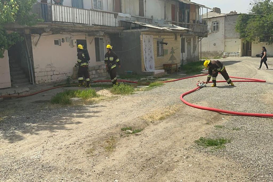 FHN Şərurda baş verən yanğın barədə məlumat yayıb