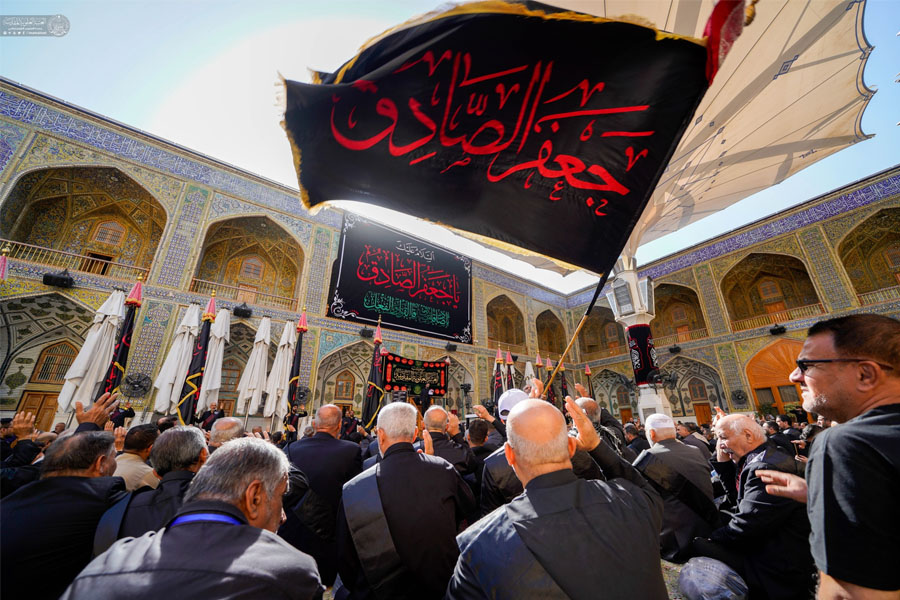 İmam Əli (ə) ziyarətgahında İmam Sadiqin (ə) şəhadət məclisi - FOTOLAR