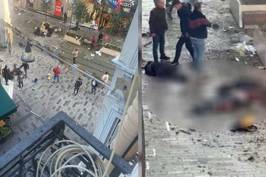 İstanbulun Taksim meydanında partlayış törədilib