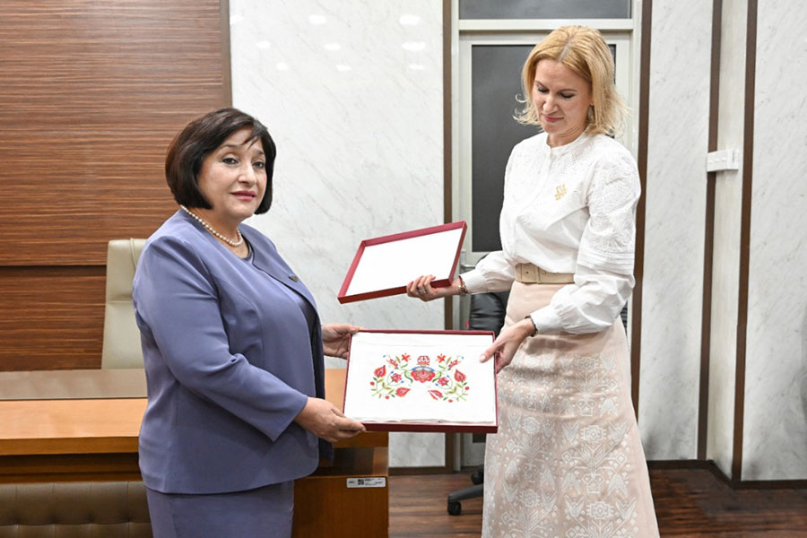 Sahibə Qafarova Ukrayna Ali Radası sədrinin müavini ilə görüşüb