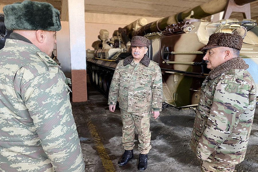 Səfərbərlik təminat bazasının döyüş hazırlığı yoxlanılıb